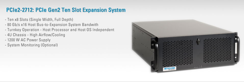 PCIe2-2712:PCIe Gen2 Ten Slot Expansion System
